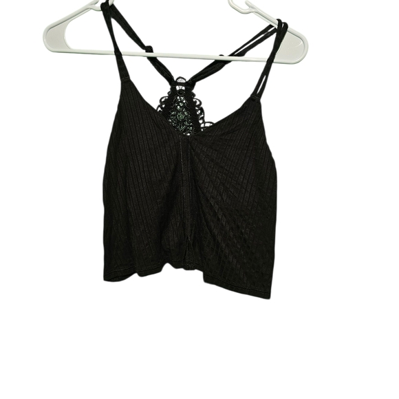 Aerie Black Double Strap Camisole EUC Large - Picture 2 of 5